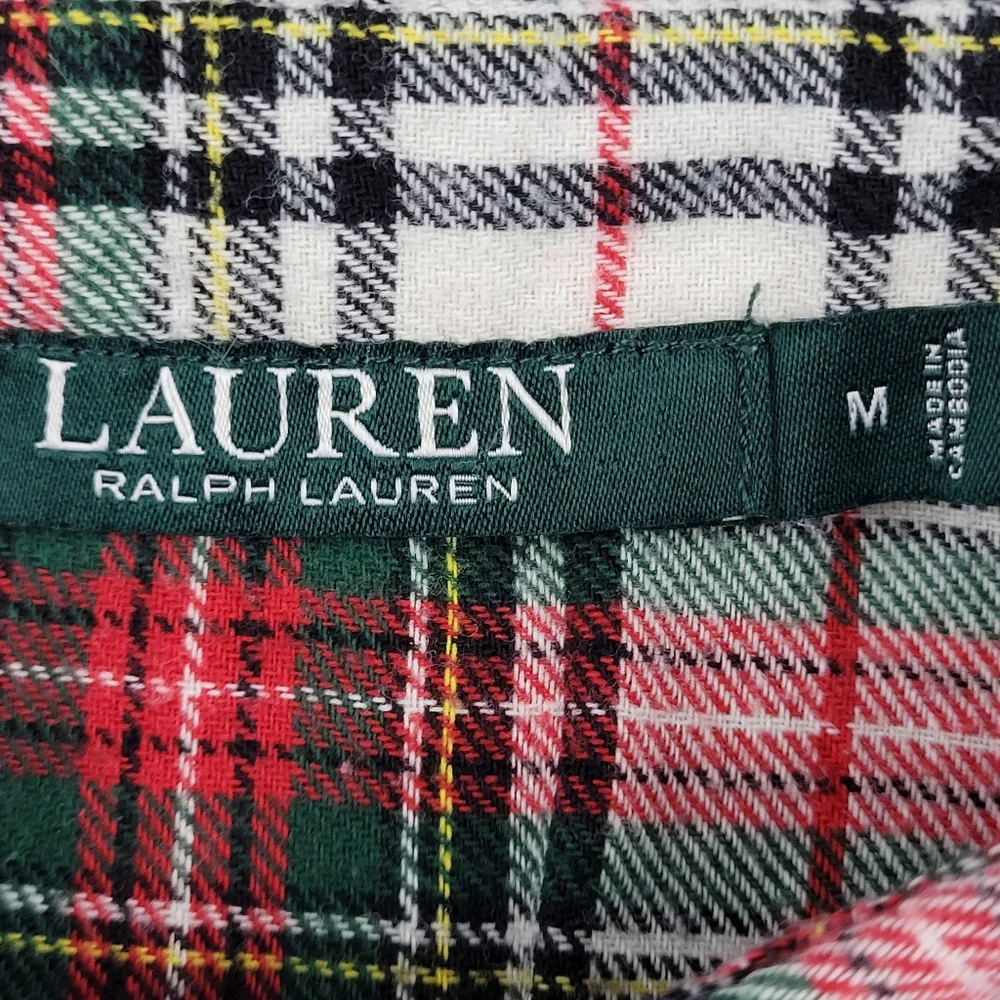 Lauren Ralph Lauren Medium Flannel Nightshirt Nightgown